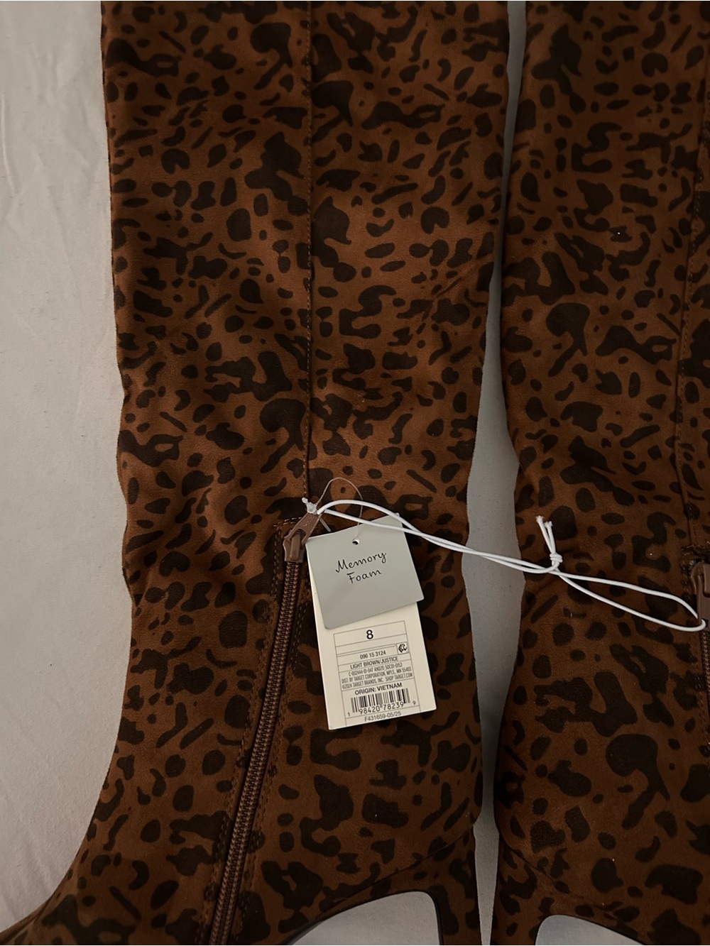 NWT! a new day Brown Leopard-Print Knee Boots - Picture 3 of 9